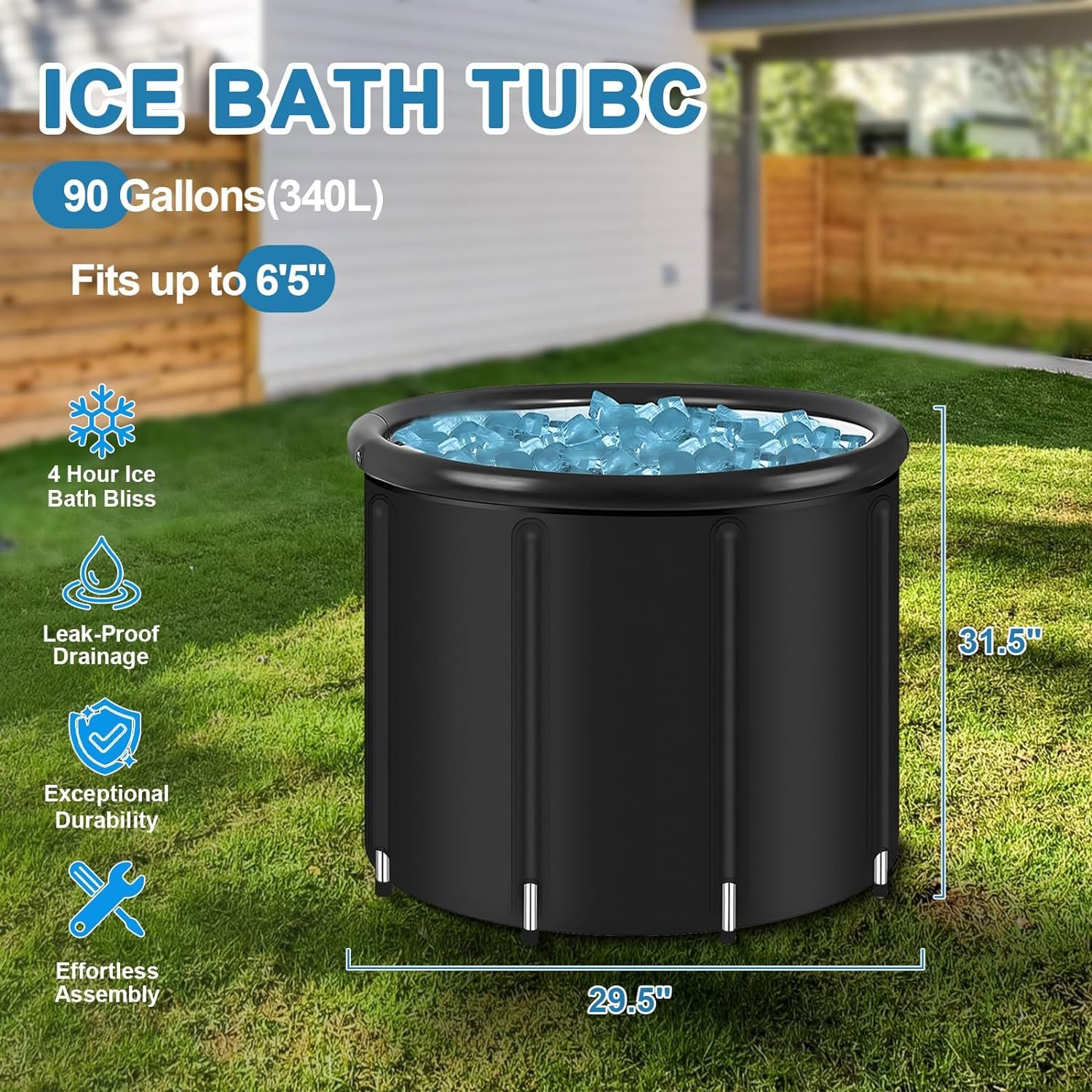 31.5″ H Ice Bath Tub Review