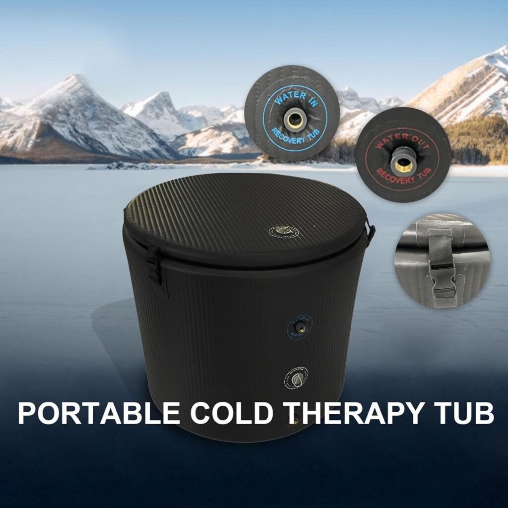 Cold Plunge Tub | Inflatable Ice Bath Tub for Athletes | Water Chiller Compatible| Long-Lasting Insulation | 101 Gallon Portable Cold Plunge with Lid | Outdoor  Indoor