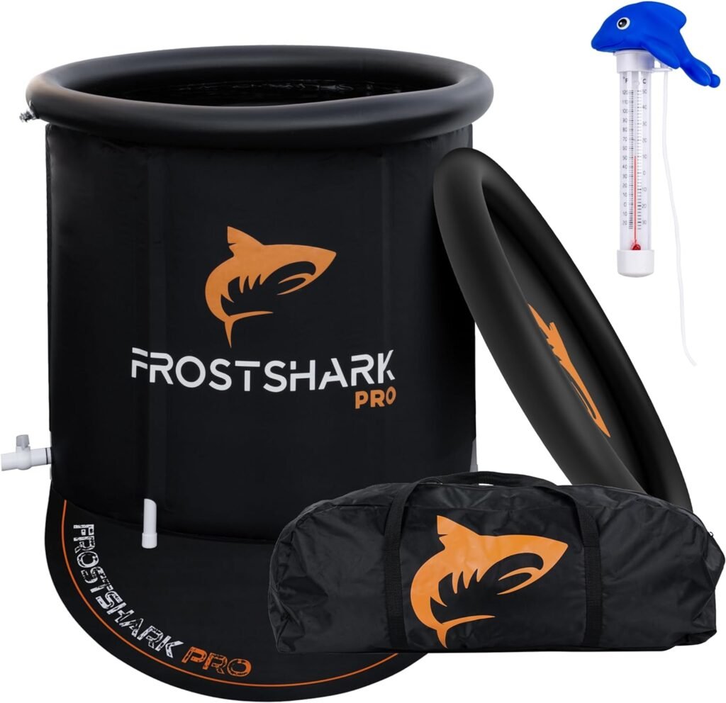 Portable Ice Bath by FROSTSHARK – Cold Plunge Tub for Athletes  Trainers WITH MAT – Insulated Ice Tub – Durable Ice Plunge Tub with Protective Mat – Cold Water Plunge Tub – Ice Baths - 36W x 30H