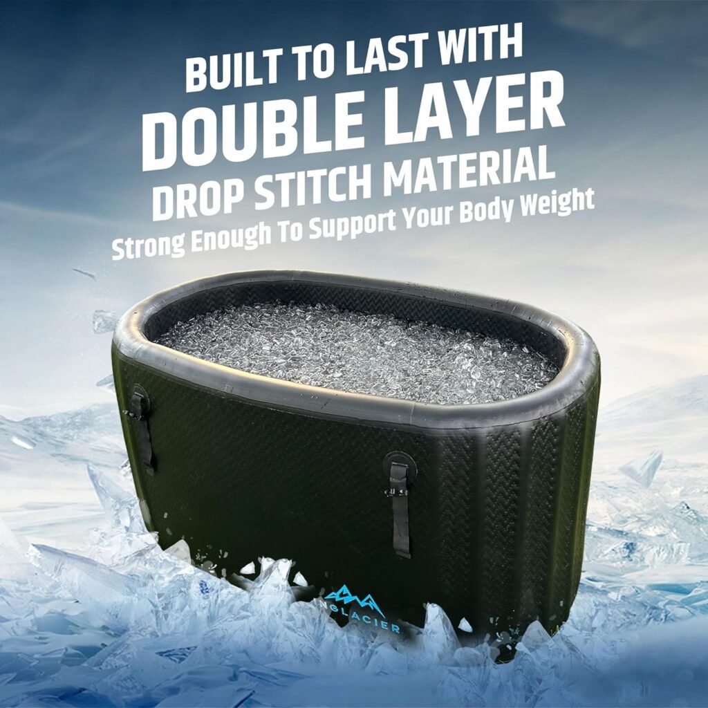 Portable Ice Bath Tub | Cold Plunge Recovery Tub with Lid | Includes Pump, Oversized for Adults up to 69