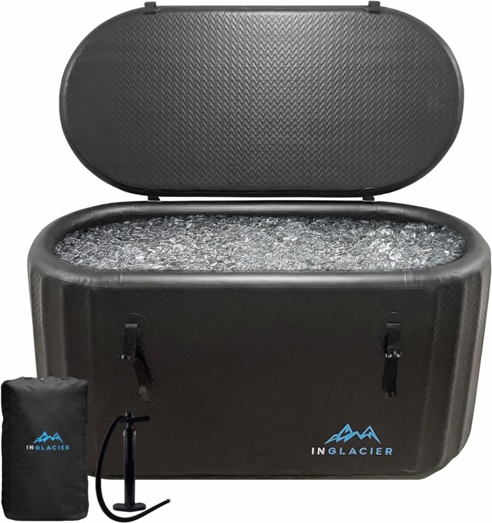 Portable Ice Bath Tub | Cold Plunge Recovery Tub with Lid | Includes Pump, Oversized for Adults up to 69