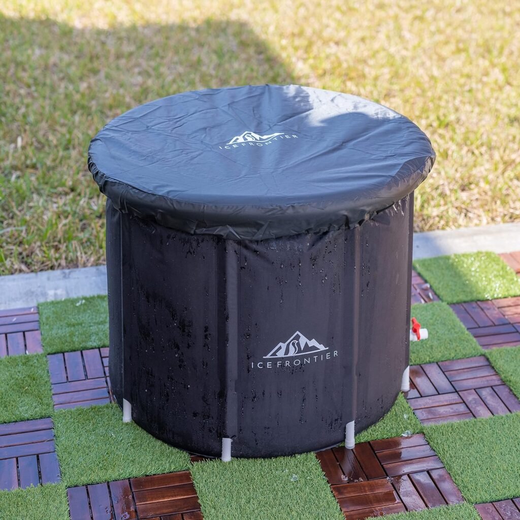 Portable Ice Bath Tub for Athletes/Recovery by Ice Frontier - Premium Cold Plunge Tub Outdoor Use - Portable Bathtub Adult Sized Cold Plunge Pool