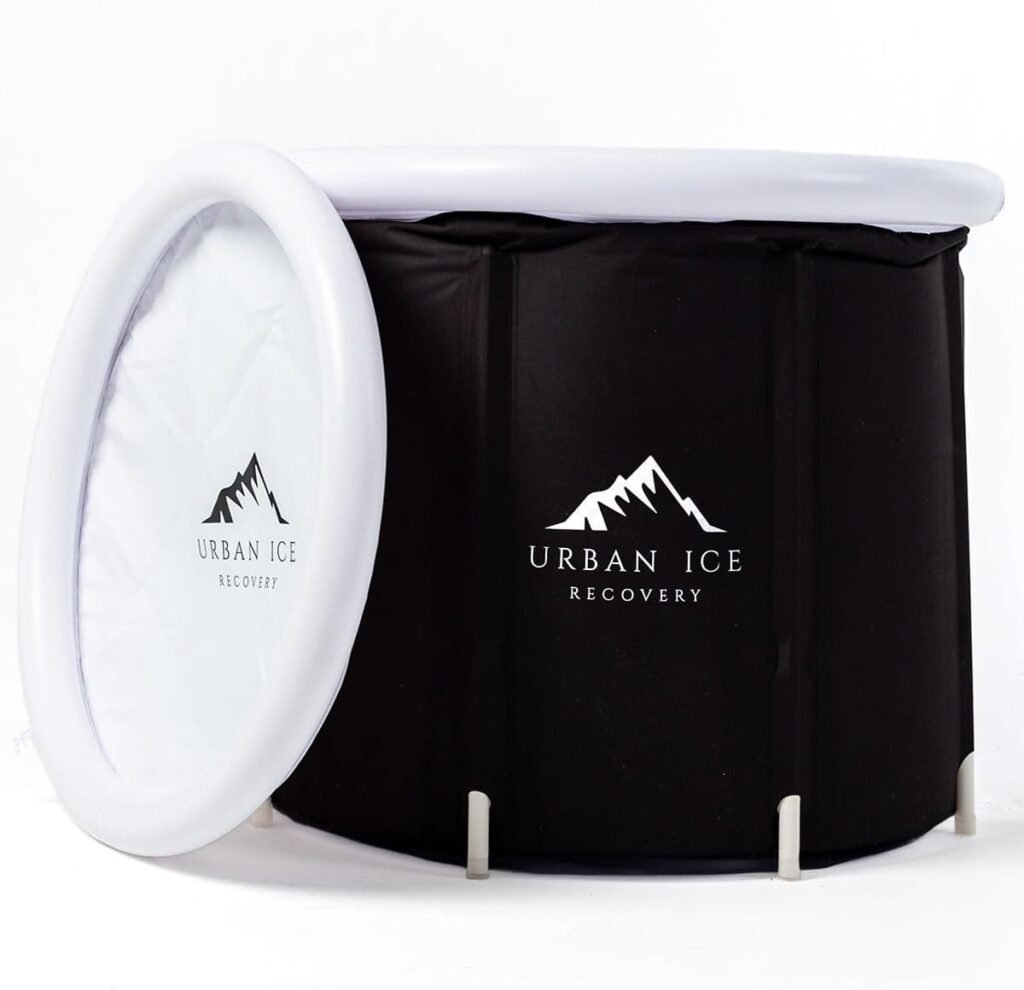 Portable Ice Bath Tub Outdoor for Athletes/Ice Barrel/Cold Plunge Pool/Folding Bathtub Adult – 85 x 72cm