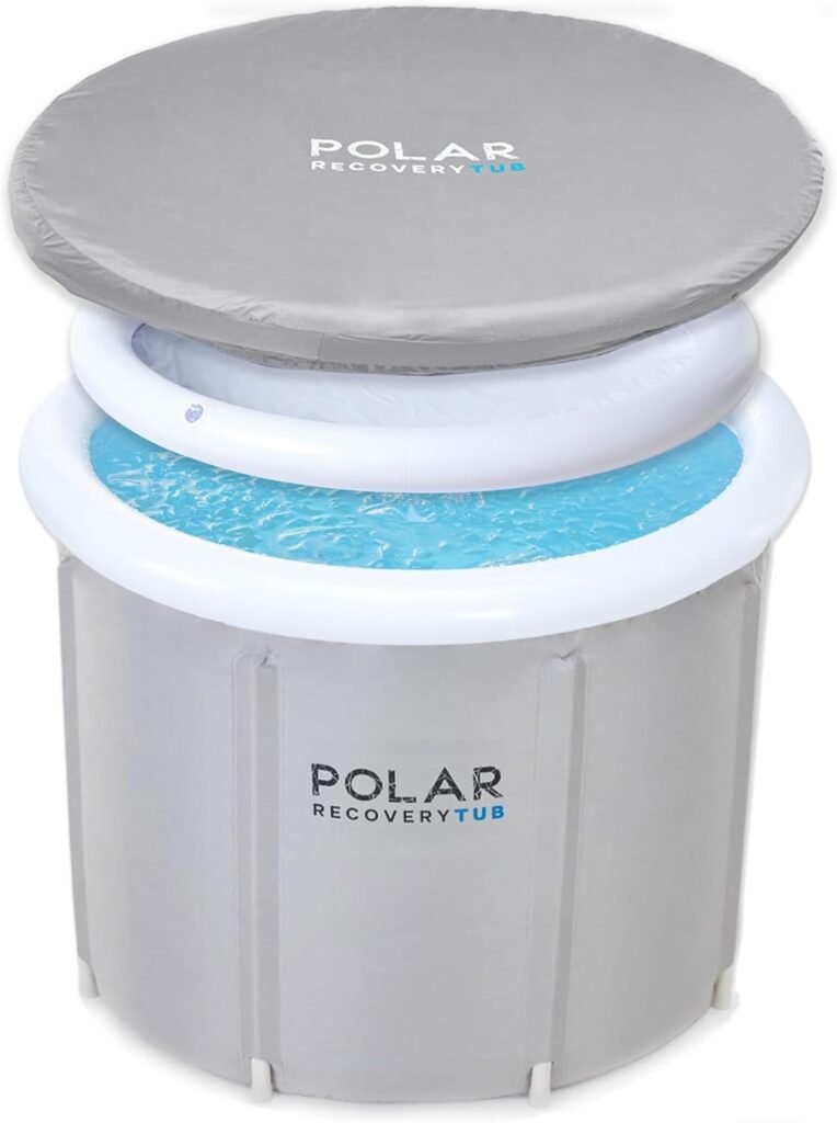Tub/ 110 Gallon Portable Ice Bath for Cold Water Therapy Training/an Ice Bathtub for Athletes - Adult Spa for Ice Baths and Soaking - Outdoor Cold Therapy tub (Grey)